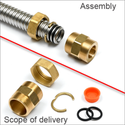LEIFELD - Niplu adaptor pentru conectare de la țeava de inox flexibilă la țeava ET DN12, DN15, DN20, DN25