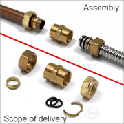 LEIFELD - Niplu adaptor pentru conectare de la țeava de inox flexibilă (O-Ring) la țeava de cupru