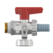 Flamco Simplex - Robinet KFE-KH D SV cu supapă de siguranță, cu filet exterior 1/2" și racord 3/4"