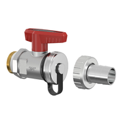 Flamco Simplex - Robinet KFE-KH DN20 D cu supapă de siguranță, cu filet exterior 1/2" și racord 3/4"