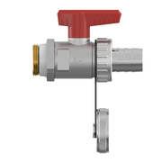 Flamco Simplex - Robinet KFE-KH DN20 D cu supapă de siguranță, cu filet exterior 1/2" și racord 3/4"