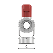 Flamco Simplex - Robinet KFE-KH F - D SV cu supapă de siguranță, cu filet interior Rp 1/2" și racord G 3/4"