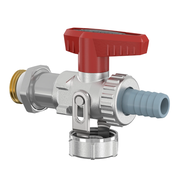 Flamco Simplex - Robinet KFE-KH lung D SV cu supapă de siguranță, cu filet exterior 1/2" și racord 3/4"