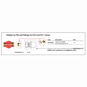 TECO K4.0 - 4.1 adaptator pentru conversia de la etanșare Eurocon 3/4" la etanșare plată