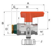 Flamco Simplex - Robinet KFE-KH Solar D cu filet exterior G 1/2" - G 3/4"