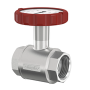 Flamco Simplex - Robinet sferic MKH TG-R cu FI și mâner termometric roșu DN20 - DN50