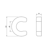 VSH Tectite - Clemă de demontare Type DC DN10–DN25 (set. 5 buc)