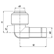 VSH Tectite - Cot 90° push x filet exterior DN10–DN25