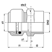 VSH Tectite - Mufă dreaptă push x filet interior BSP DN10–DN25