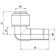 VSH Tectite - Cot 90° push x filet exterior (DN12–DN25)