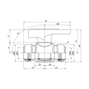VSH Tectite - Robinet sferic 2 x push (DN15–DN20)