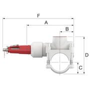 Flamco - Colier de branșare sub presiune din alamă pentru țevi metalice DN14 - 42