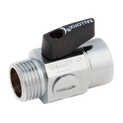 Broen - Robinet cu bilă compact cu sită integrată, acționat manual, filet interior x exterior, PN10