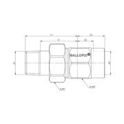 Broen - Robinet cu bilă compact pentru racord radiator, filet exterior R x filet interior G