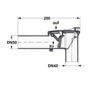 HAAS - Barieră anti-refulare DN 50 cu sifon și racorduri multiple