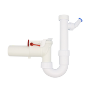 HAAS - Barieră anti-refulare DN 50, tip 5, cu sifon PP și racorduri multiple (1½", 1¼", ¾"–1")