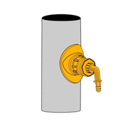 HAAS - Conector pentru evacuare condens cu racord rapid și supapă anti-refulare, compatibil țevi DN 110