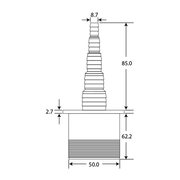 HAAS - Conector pentru furtun multiplu, Ø 8–26,5 mm, DN 50