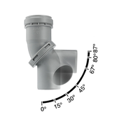 HAAS - Cot reglabil Multi-Arc PP DN 50/50