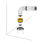 HAAS – Reducție internă pentru țevi HT, DN 75/50, cu garnitură elastomerică
