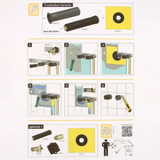 HAAS – Set etanșare interioară Dichtfix „Long”, ½″, filet alamă + 2 dopuri de construcție