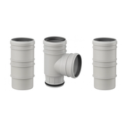 HAAS - Set ramificație T glisantă DN 110/110 cu 2 mufe lungi