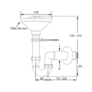 HAAS - Sifon pâlnie cu închidere prin bilă, DN 50, din polipropilenă (PP)