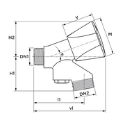 VSH - Robinet cu aerator Luxe Basic DA, G1/2"xG3/4", PN10, alamă cromată