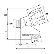 VSH - Robinet Luxe Premium cu aerator și clapetă de sens, G1/2"xG3/4", alamă cromată