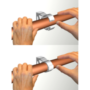 WINKLER TECHNIK – Clips prindere SW‑Clamp pentru tevi încălzire în pardoseală, poliamidă albă, Ø14–35 mm