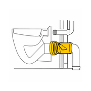 HAAS - Clapetă anti-retur / opritor corpuri străine pentru racord WC, sudabil, DN 90