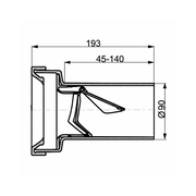 HAAS - Clapetă anti-retur / opritor corpuri străine pentru racord WC, sudabil, DN 90