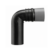 HAAS - Cot de racordare PE perete-perete 90°, dublu reglabil, cu protecție de șantier, DN 90/90