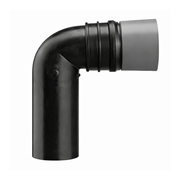 HAAS - Cot de racordare PE perete-perete 90°, cu protecție de șantier, DN 90/90