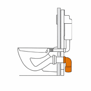 HAAS - Cot de racordare PE perete-perete 90°, cu protecție de șantier, DN 90/90