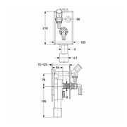 HAAS - Sifon încastrat OHA 4070 DN 40/50 pentru mașină de spălat, montaj vertical
