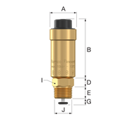 Flamco - Aerisitor automat Flexvent E R 1/2" (cu ventil de izolare)