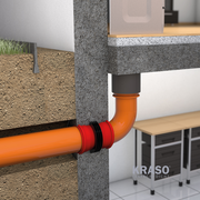 KRASO - Piesă de trecere etanșă prin perete Type B, pentru țevi KG/HT