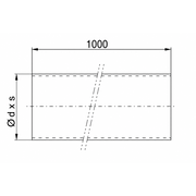 BECK - Țeavă de ventilație din PPs DN200 x 3,0 mm, L = 1 m