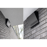 Grilă exterioară admisie aer, metalică, cu plasă de protecție și picurător Ø125–Ø200