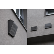 Grilă exterioară admisie aer, metalică, cu plasă de protecție și picurător Ø125–Ø200