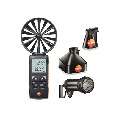 Testo 417 set 2 - Anemometru cu elice, pâlnii de măsurare și dispozitiv de uniformizare
