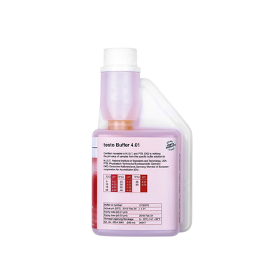 Testo Soluție buffer pH 4,01 în flacon gradat (250 ml)