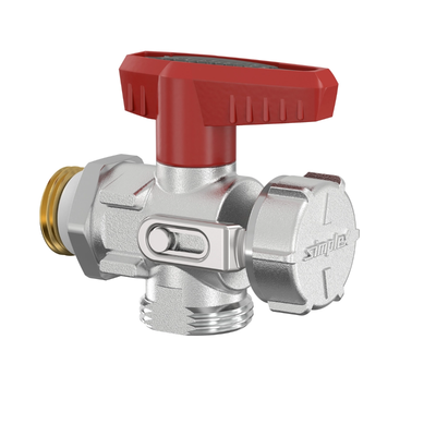 Flamco Simplex - Robinet KFE-KH E fără silicon, cu filet exterior 1/2" și racord 3/4"