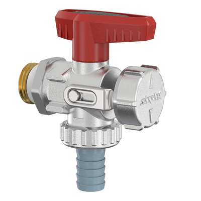 Flamco Simplex - Robinet KFE-KH E SV cu supapă de siguranță, cu filet exterior 1/2" și racord 3/4"