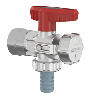 Flamco Simplex - Robinet KFE-KH F - E SV cu filet interior Rp 1/2" - G 3/4" cu supapă de siguranță