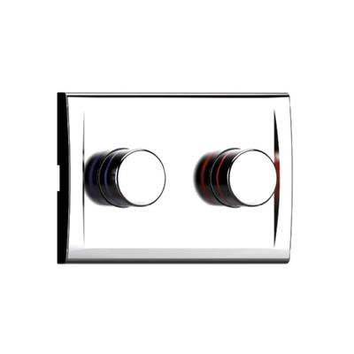 TECO K4 kit de placă frontală dublă cromată cu dopuri filetate