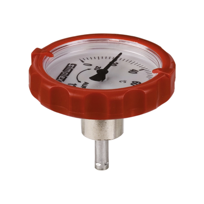 Flamco Simplex - Mâner termometru TG-R pentru robineți sferici Simplex roșu/albastru DN 20–50