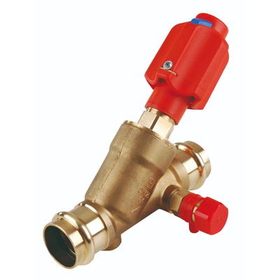 Seppelfricke - Robinet cu sertar înclinat SEPP SPS cu racord presare M/V, cu golire (DN20 - DN50)