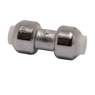 VSH Tectite - Mufă dreaptă cromată 2 x push DN10–DN15